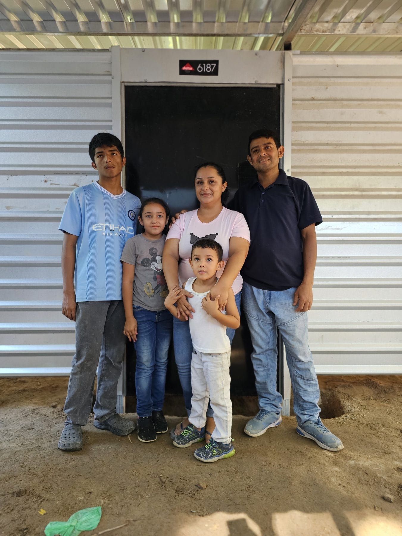 Family at finished home