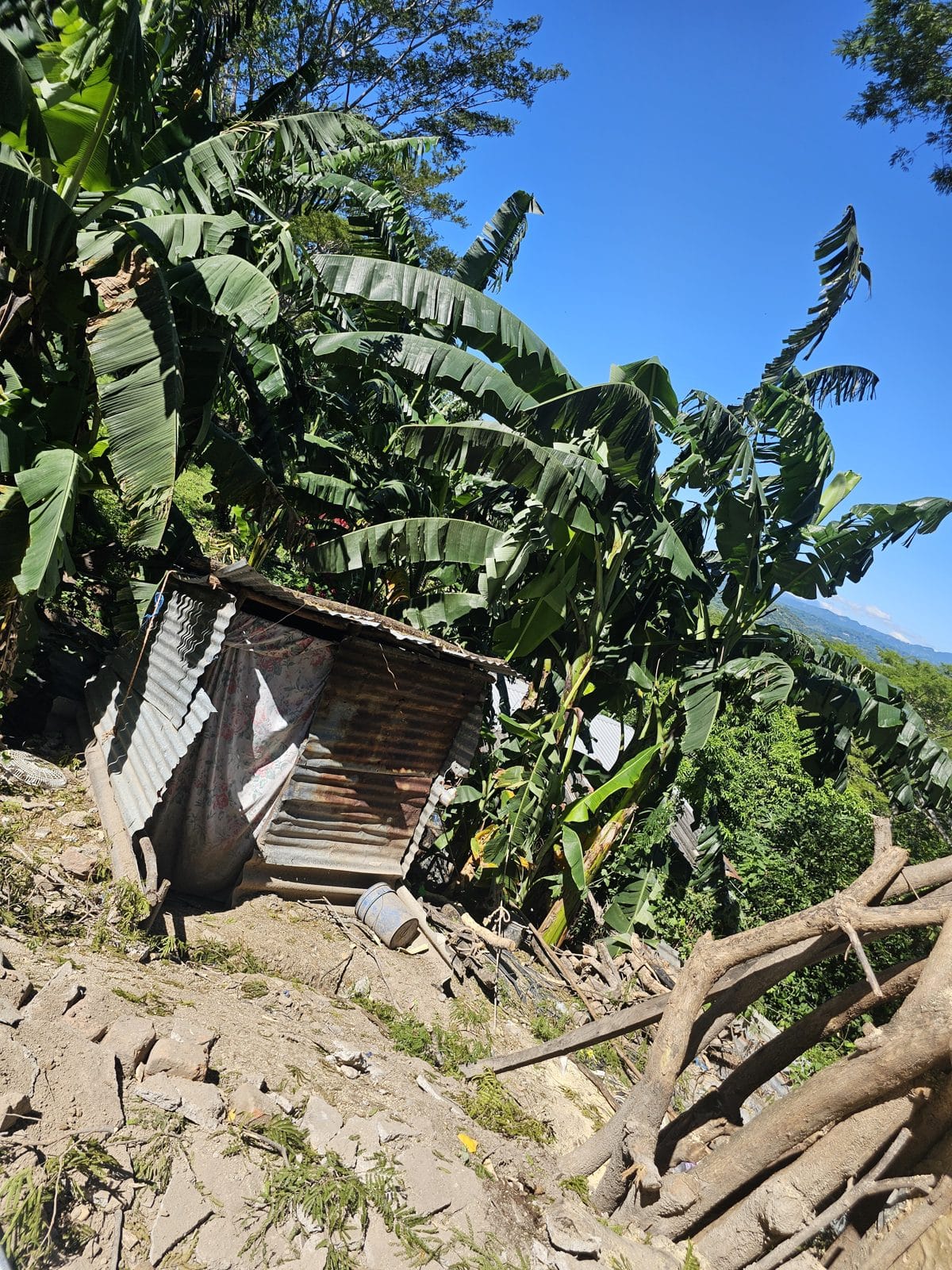 One of the homes a family was living in before the build